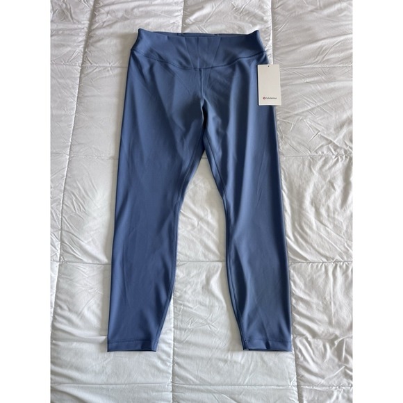New Lululemon Wunder Under SmoothCover HR Tight 25" Size 12 Leggings Washed Blue - Picture 1 of 11